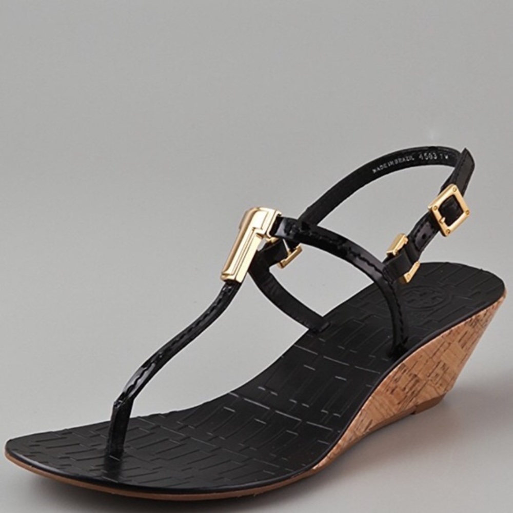 Tory Burch t thong wedge sandals size 9 M